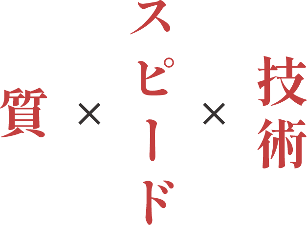 「技術」・「スピード」・「質」